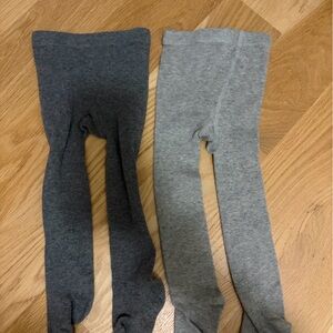 Kids Knit Tights - Gray & Charcoal